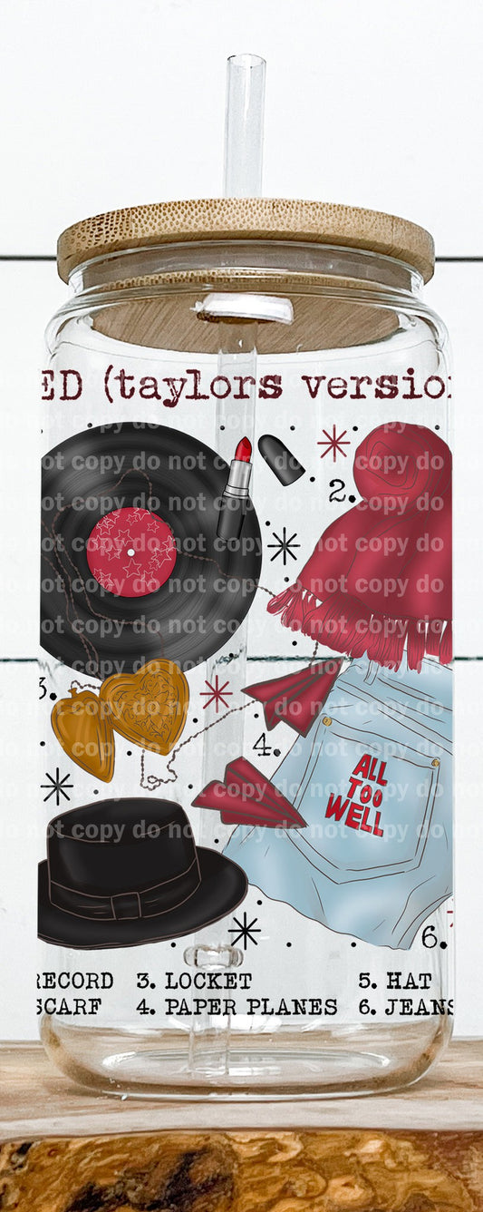 Red Taylor's Version Decal 3.3 x 4.5