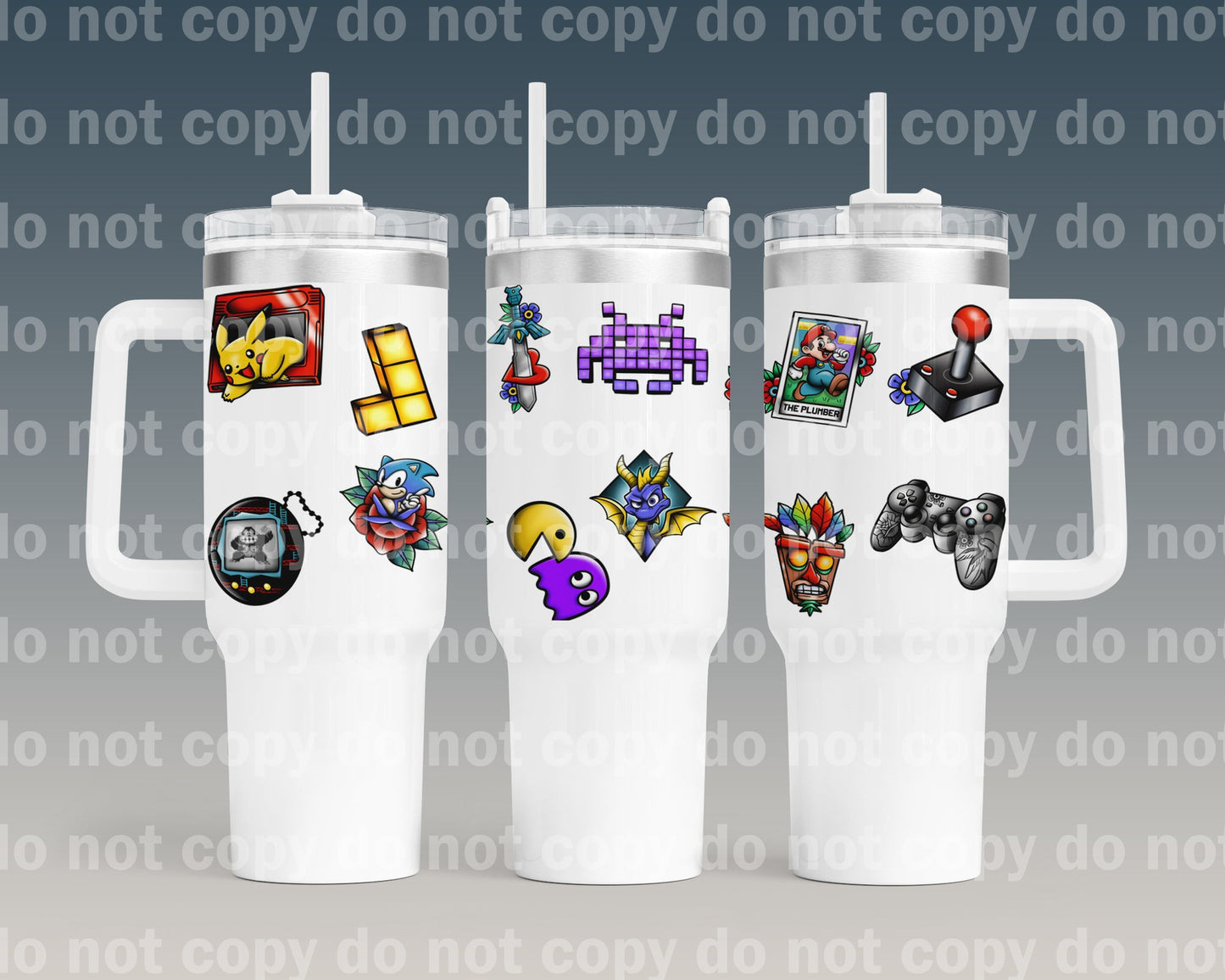 Retro Gamer Tatz 40oz Cup Wrap