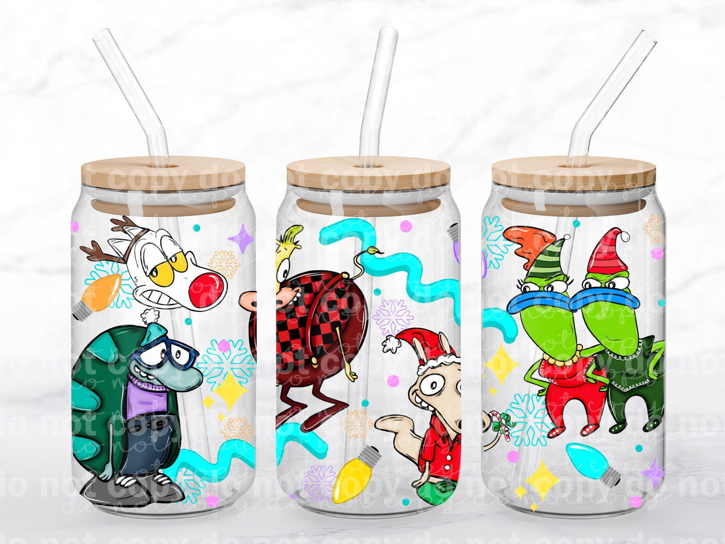 Rockos Christmas 16oz Cup Wrap