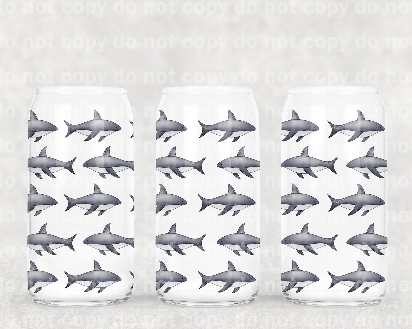 Sea Life Sharks 16oz Cup Wrap