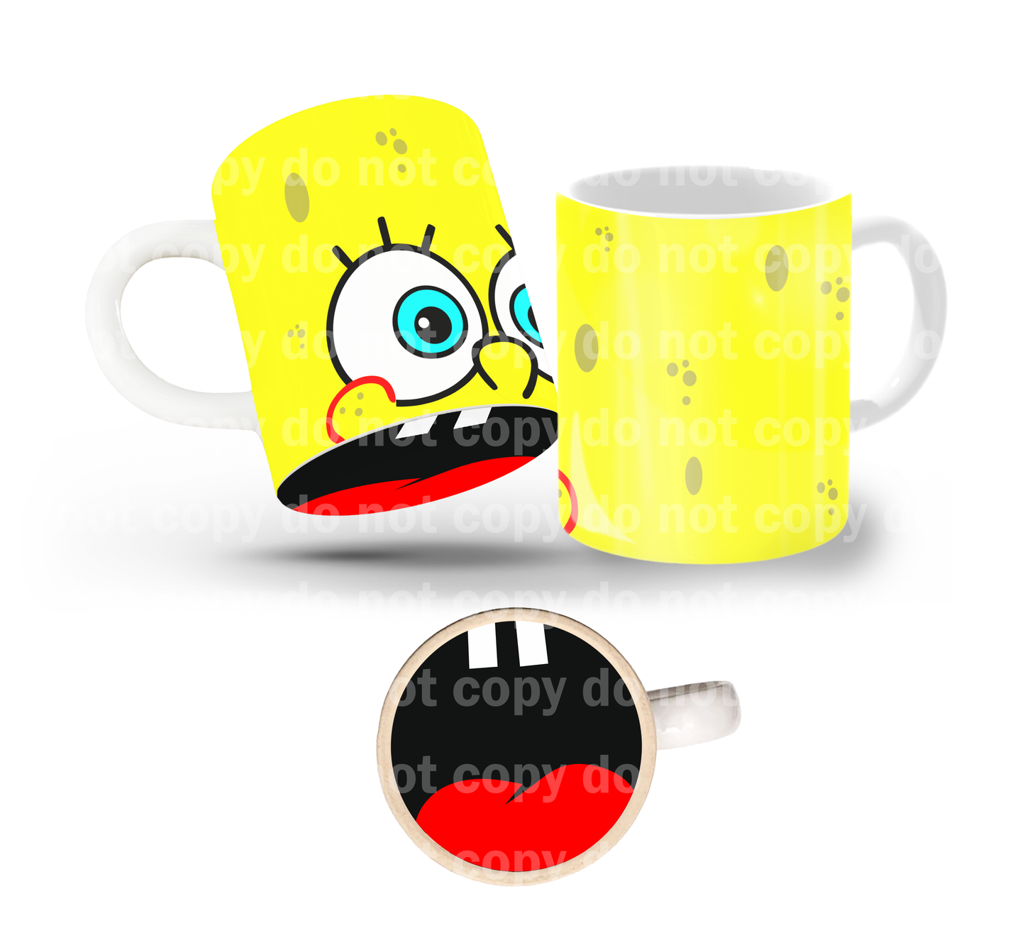 Sea Sponge Tilt & Sip Mug Wrap + Bottom Design Set