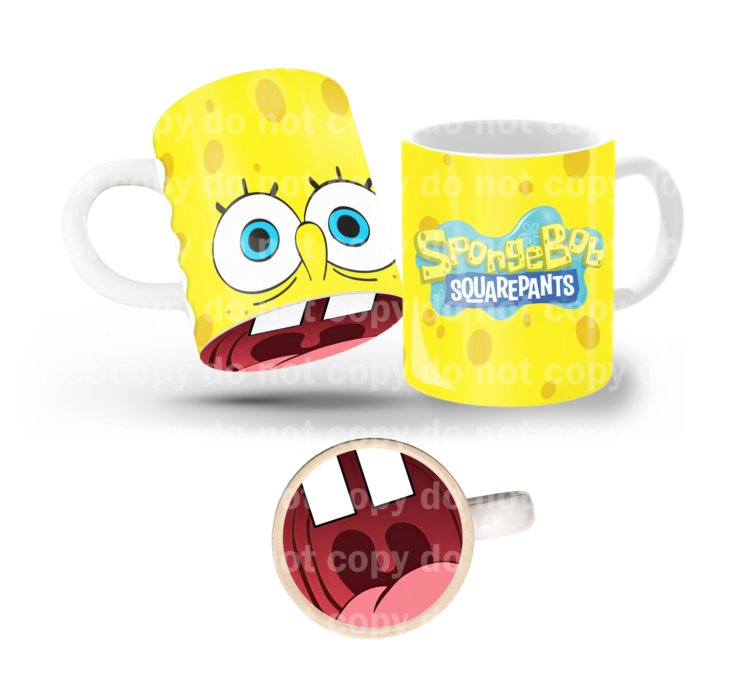 Sea Sponge Shocked Eye Tilt & Sip Mug Wrap + Bottom Design Set