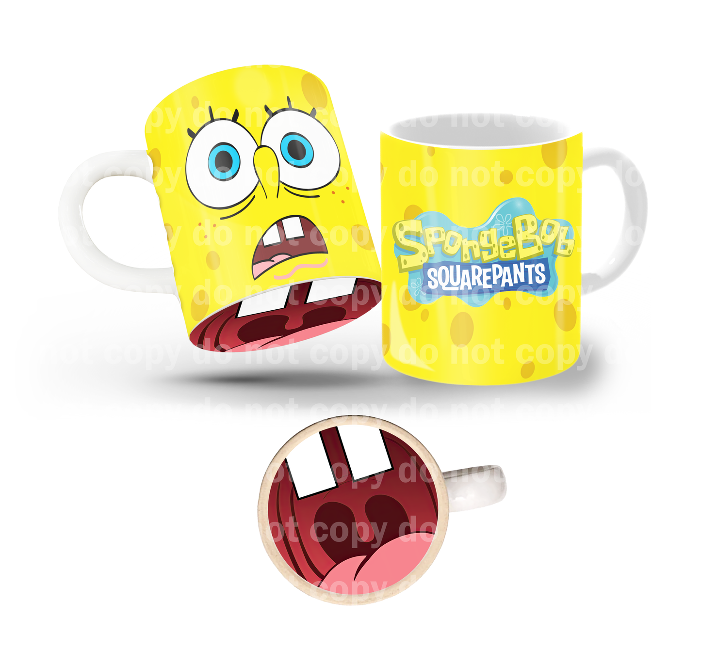 Sea Sponge Shocked Tilt & Sip Mug Wrap + Bottom Design Set