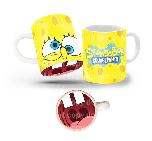 Sea Sponge Squinty Tilt & Sip Mug Wrap + Bottom Design Set