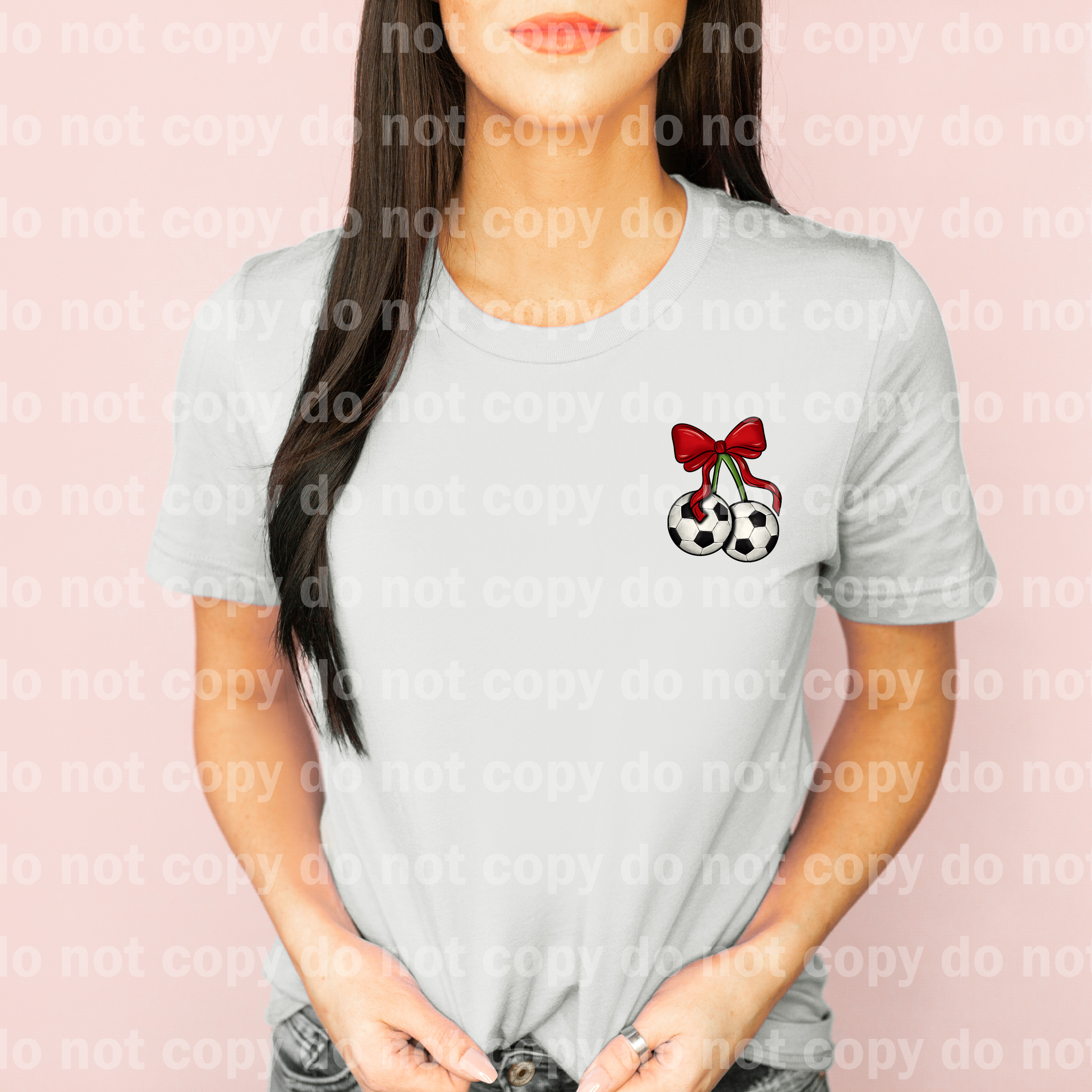 Soccer Bow Black Font/Red Font