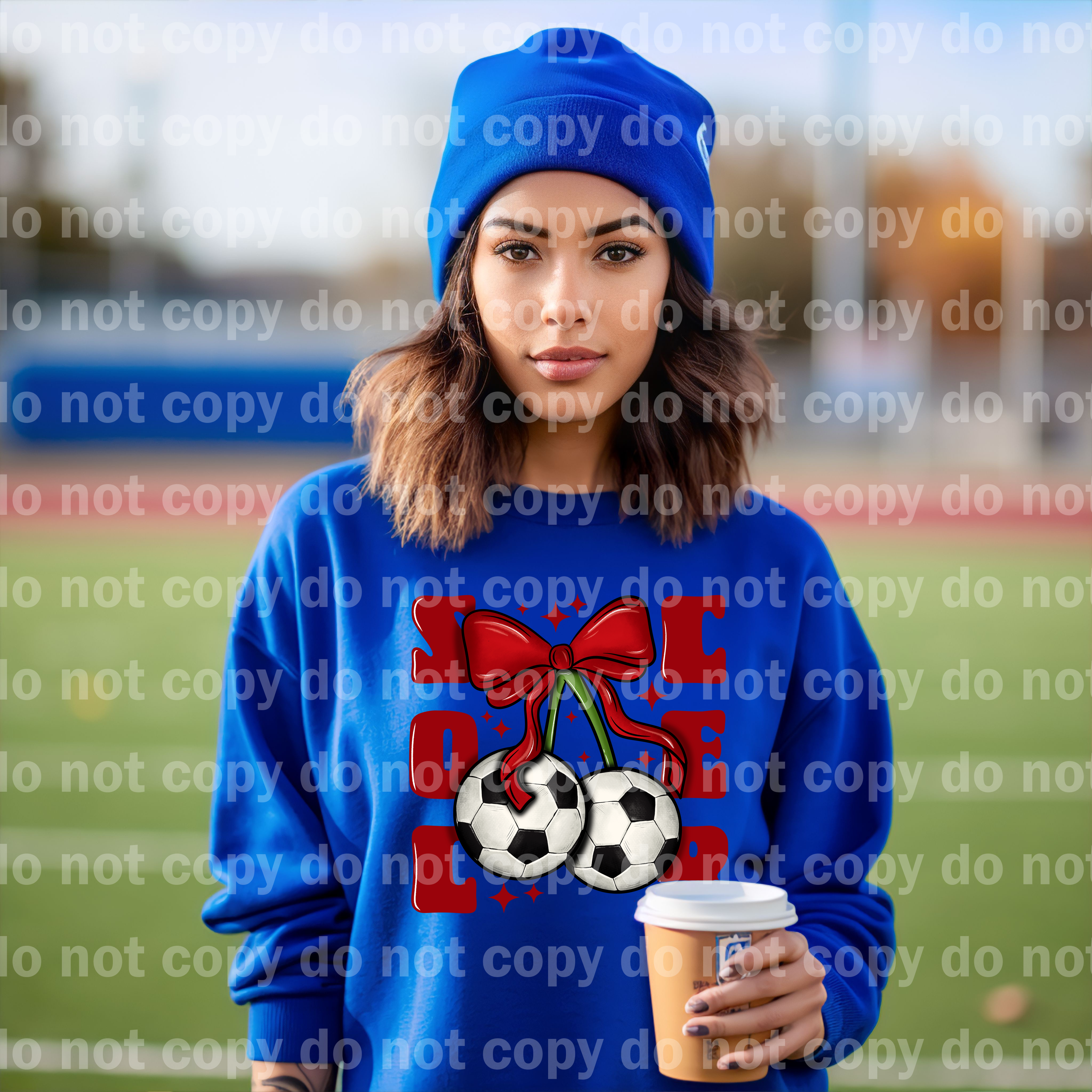 Soccer Bow Black Font/Red Font