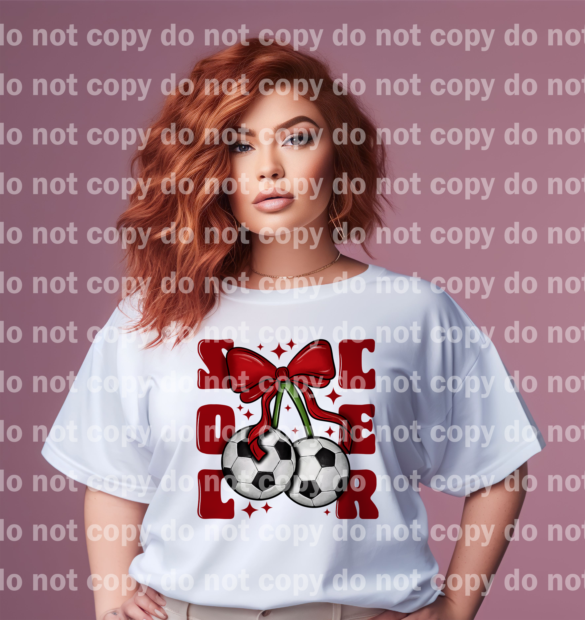 Soccer Bow Black Font/Red Font