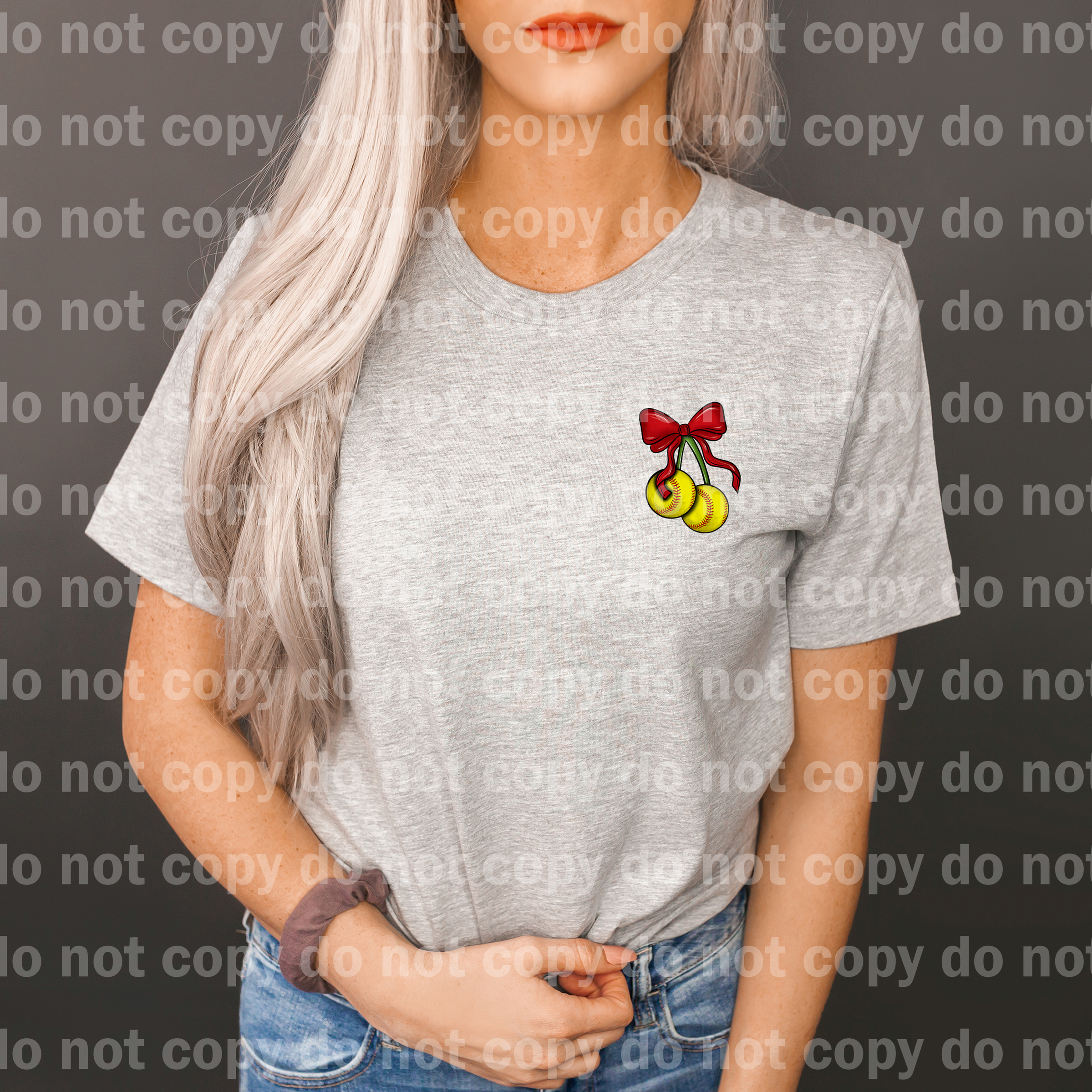 Softball Bow Black Font/Red Font