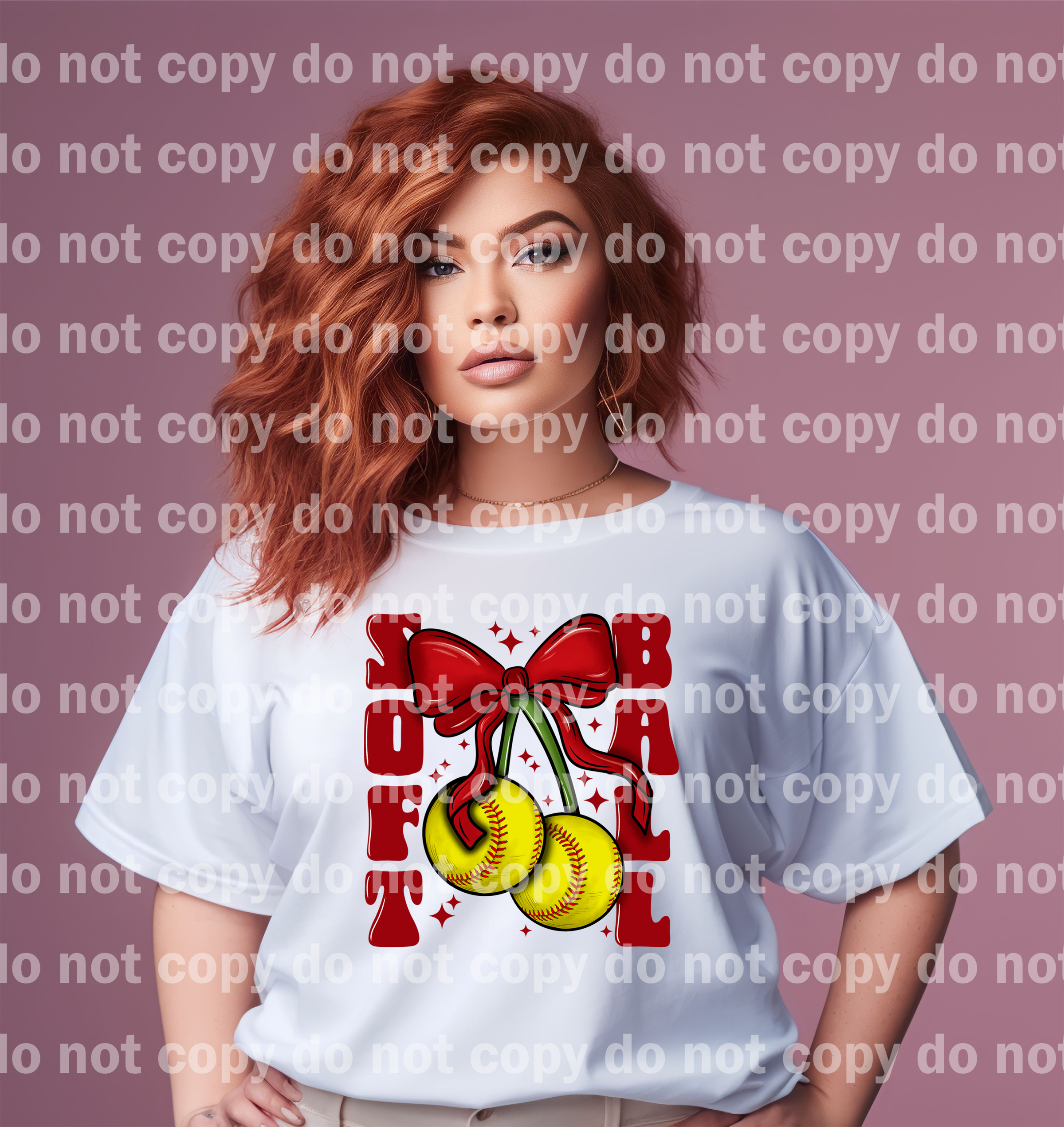 Softball Bow Black Font/Red Font