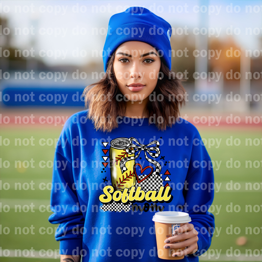 Softball Mom Soda Can Bow