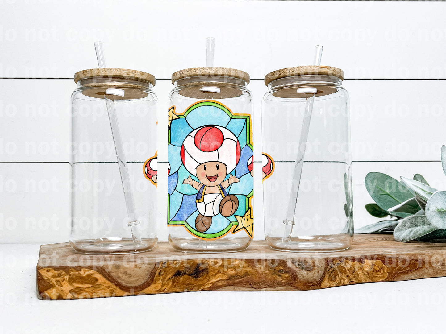 Stained Glass Red Toad