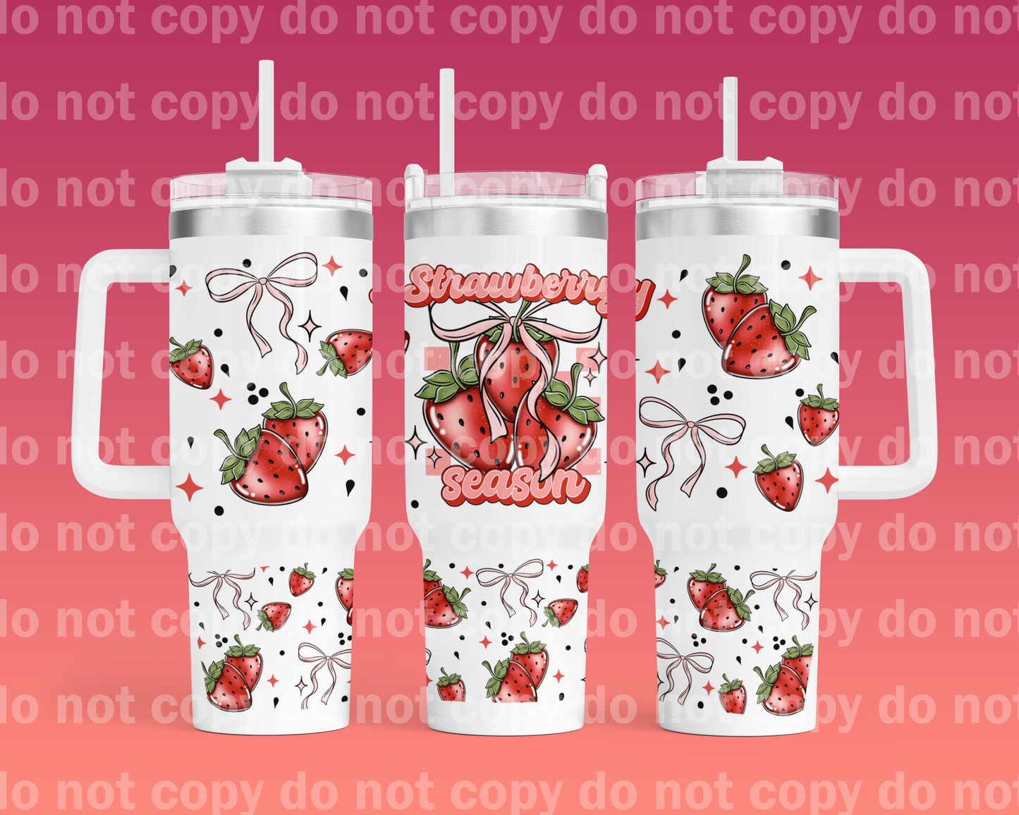 Strawberry Season 40oz Cup Wrap