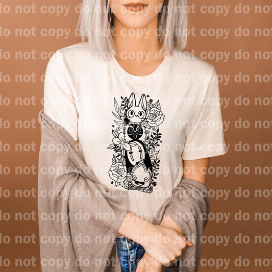 Studio G Floral Black Cat Mask Fire Black