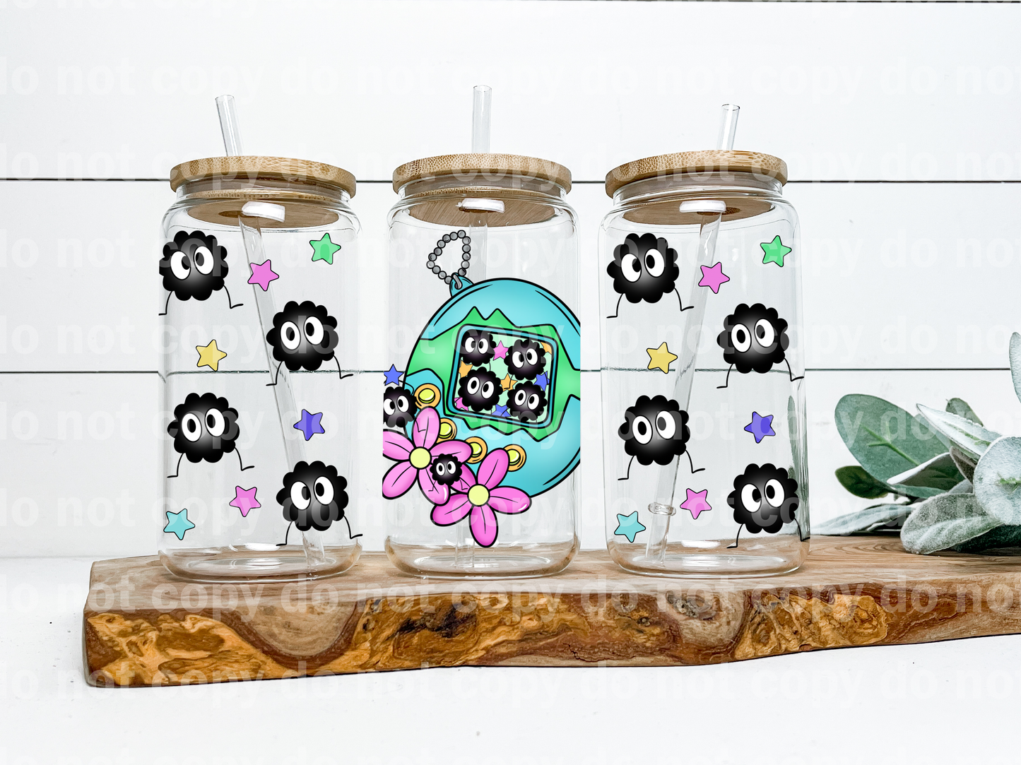 Tamagotchi Stars Floral 16oz Cup Wrap