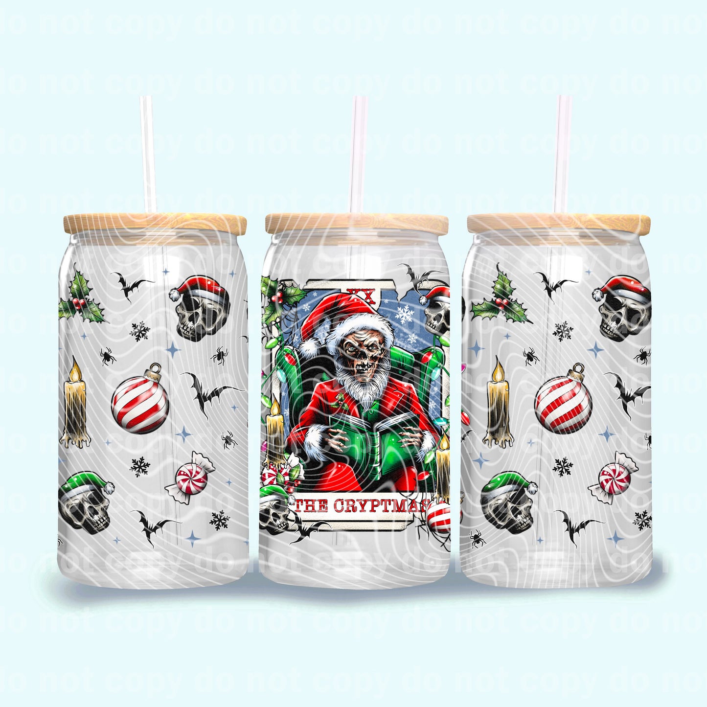 The Cryptmas Tarot 16oz Cup Wrap