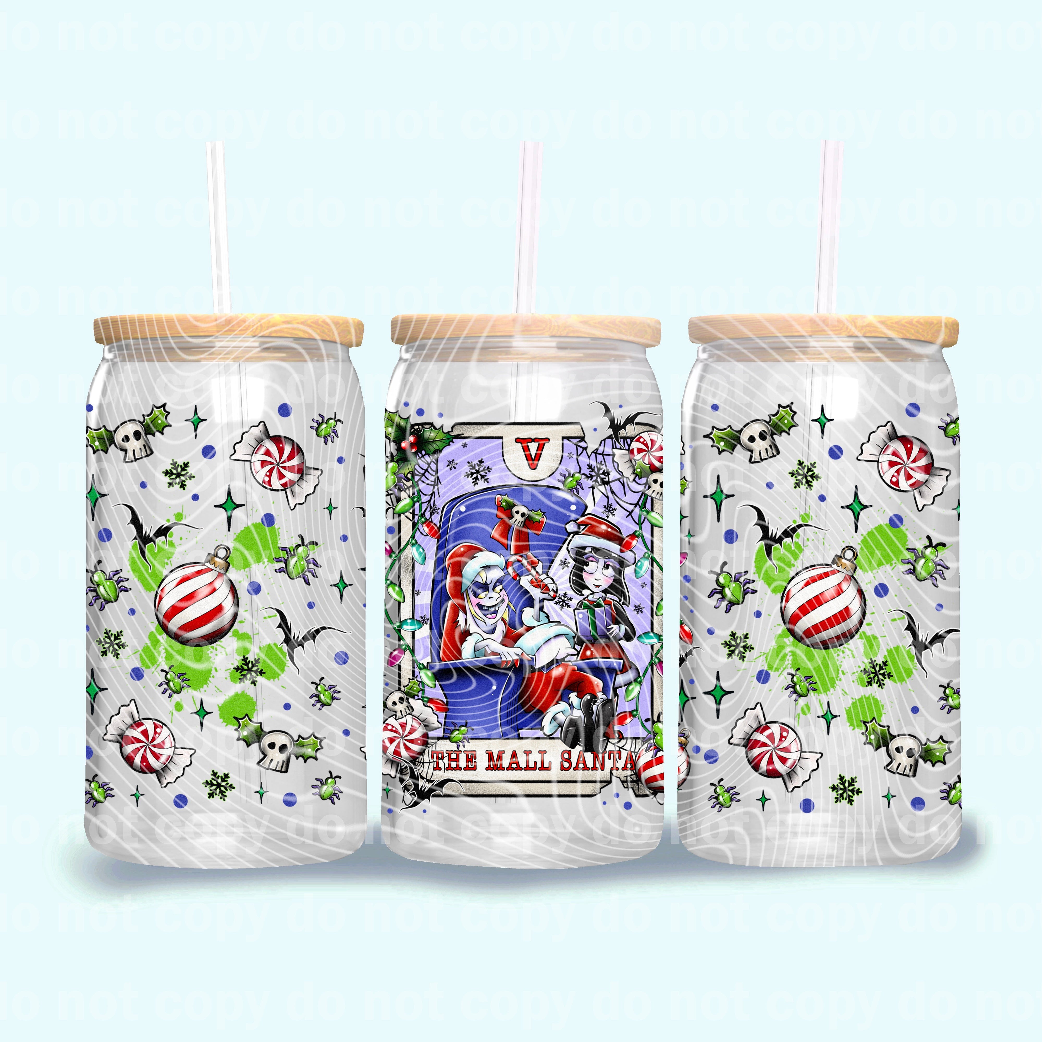 The Mall Santa Tarot 16oz Cup Wrap