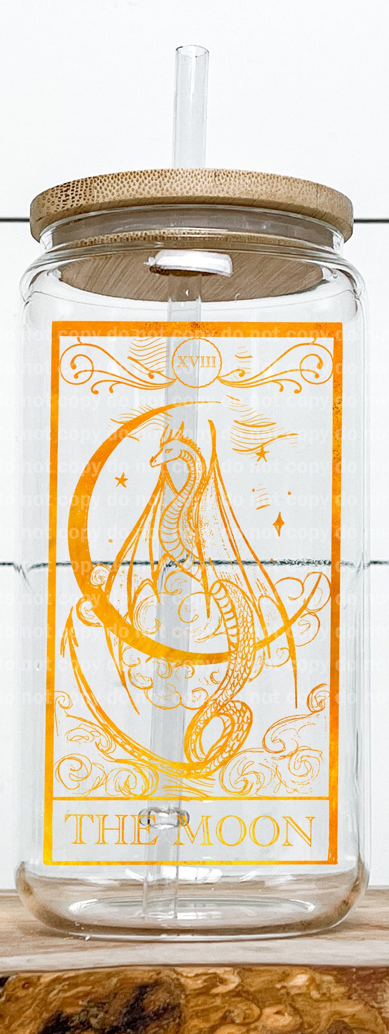 The Moon Gold Tarot Card