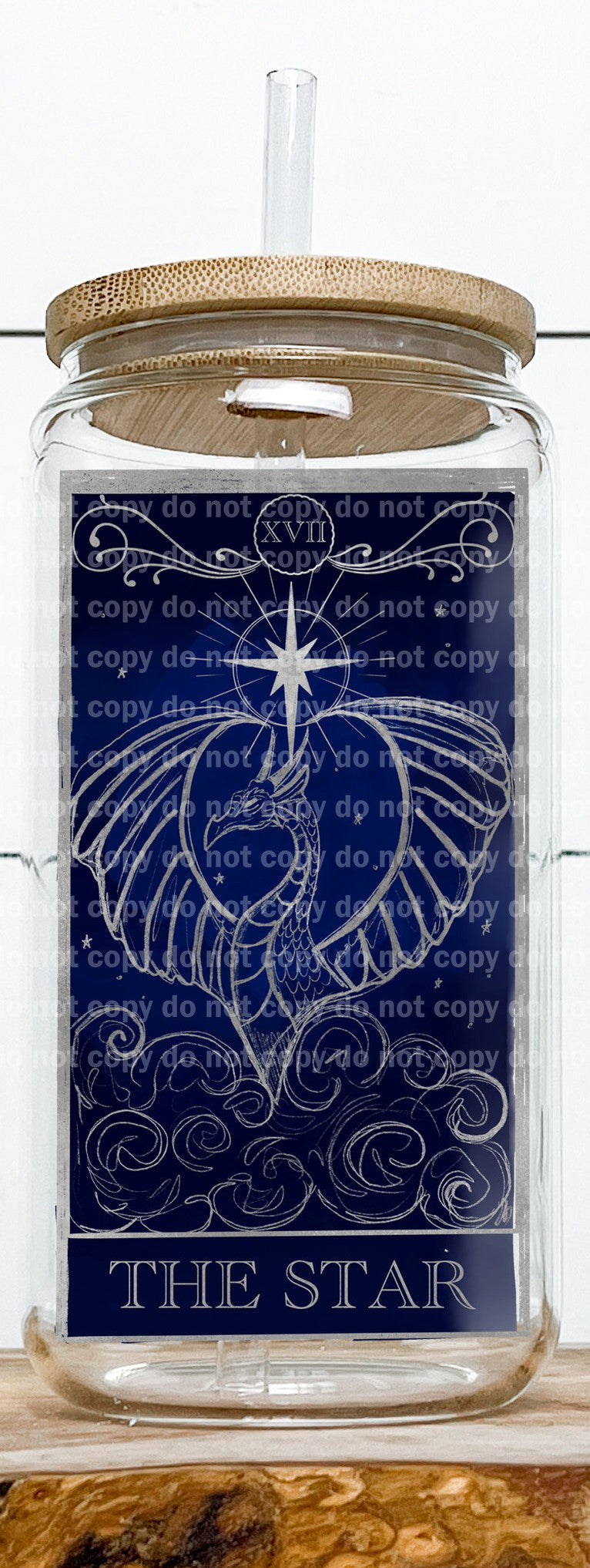 The Star Blue White Tarot Card