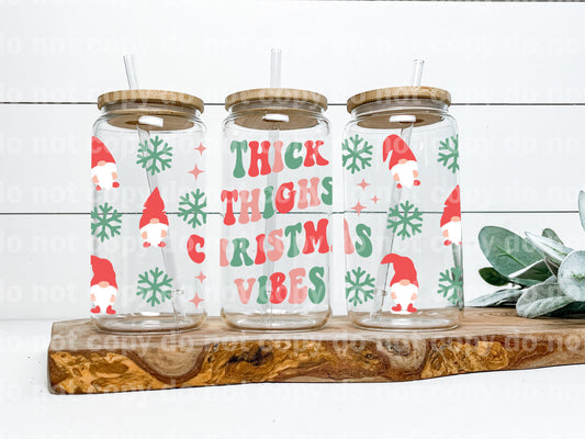 Thick Thighs Christmas Vibes 16oz Cup Wrap