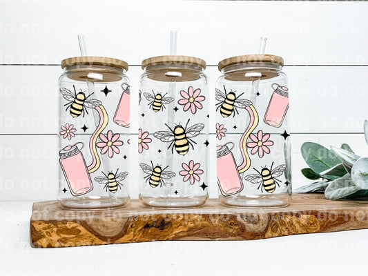Tumbler and Bees 16oz Cup Wrap