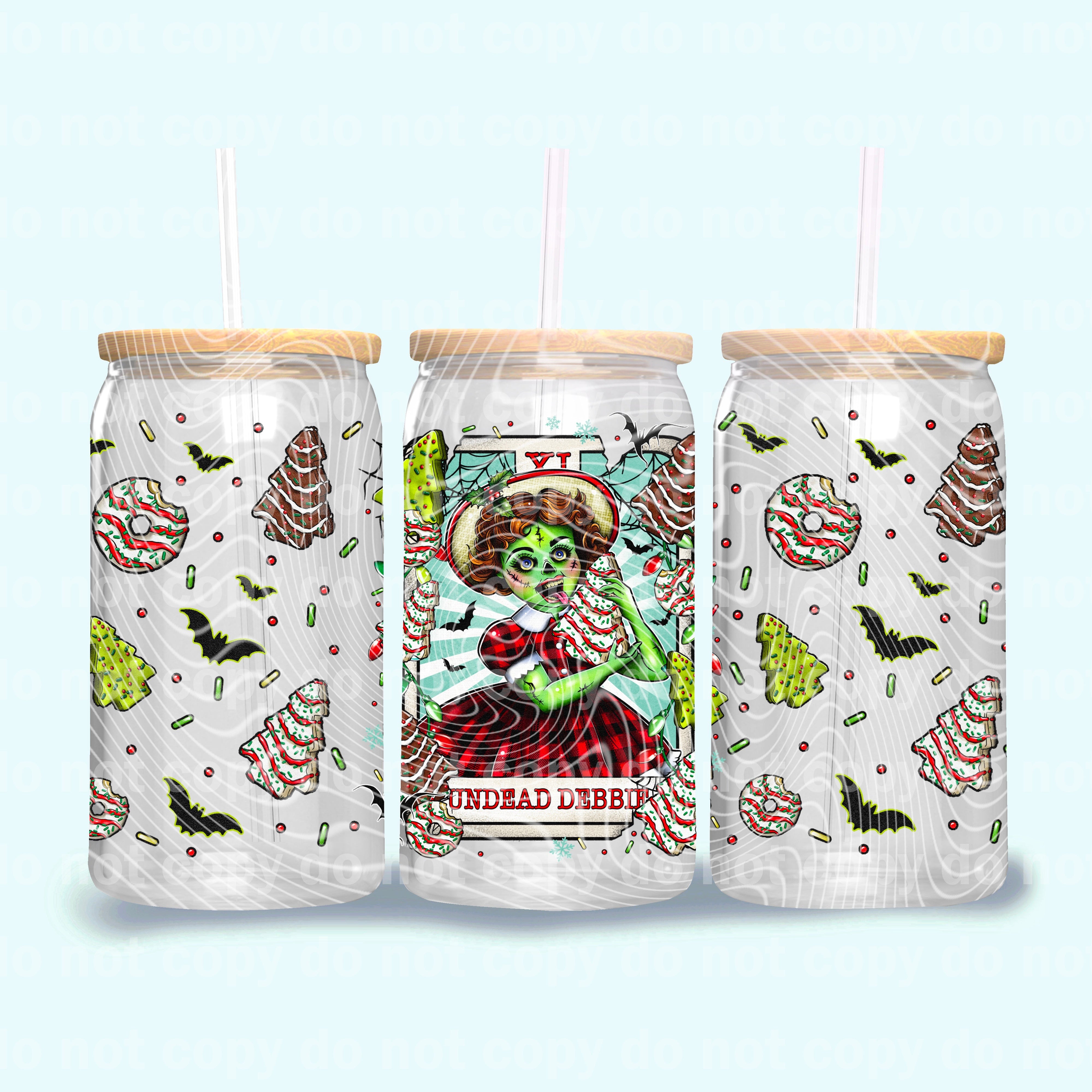 Undead Debbie Tarot 16oz Cup Wrap