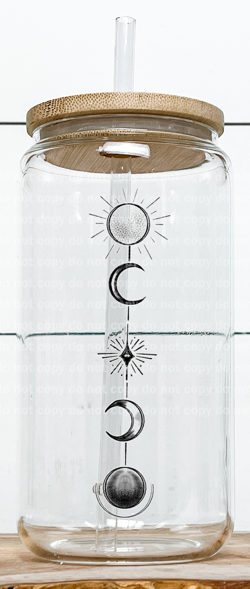 Vertical Sun Moon Phase Black/White