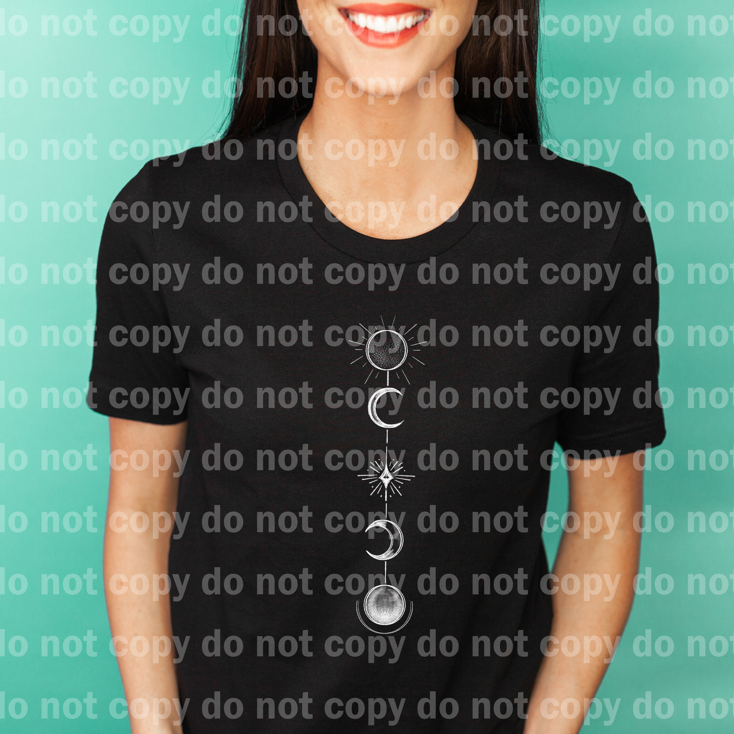 Vertical Sun Moon Phase Black/White