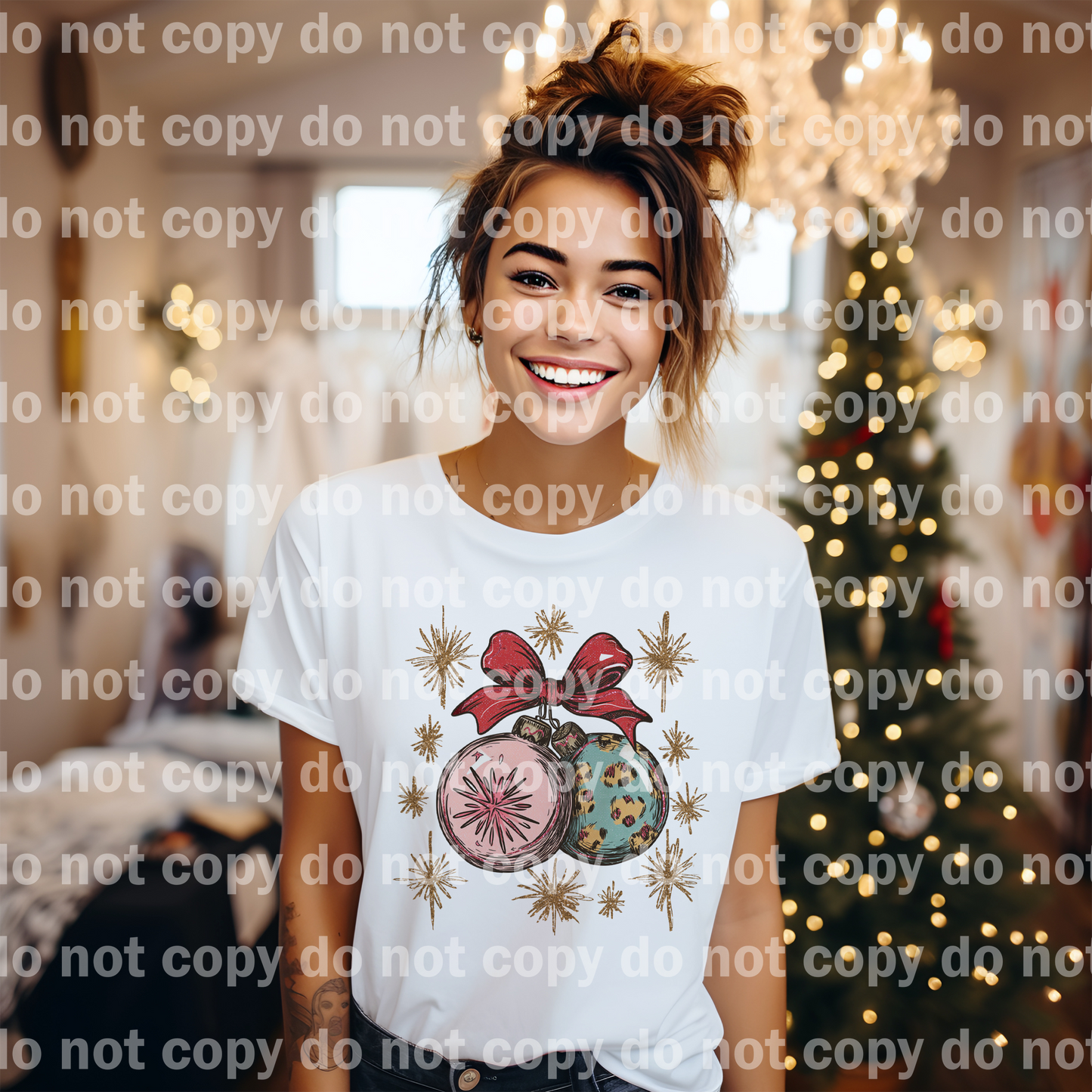 Vintage Christmas Balls Gold Sparkle