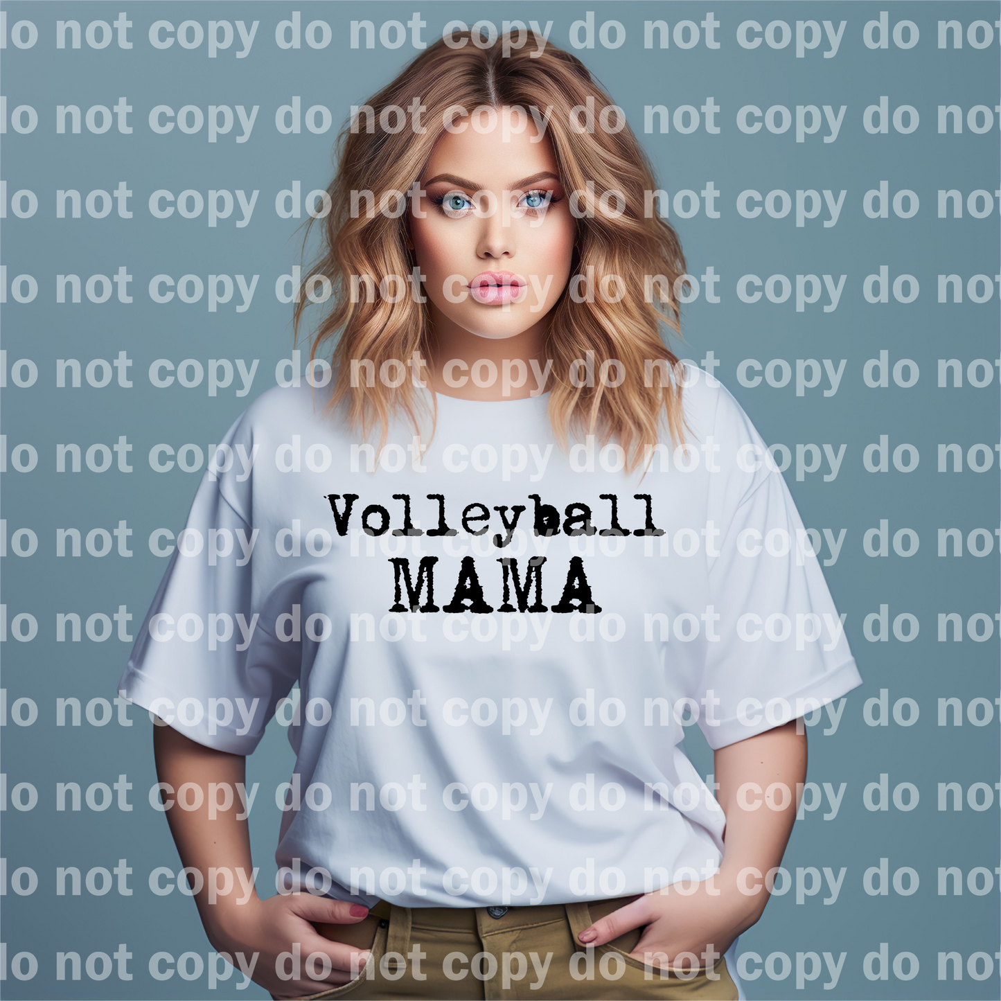 Volleyball Mama Black Grunge