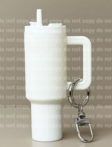 Mini tumbler chapstick holder keychain