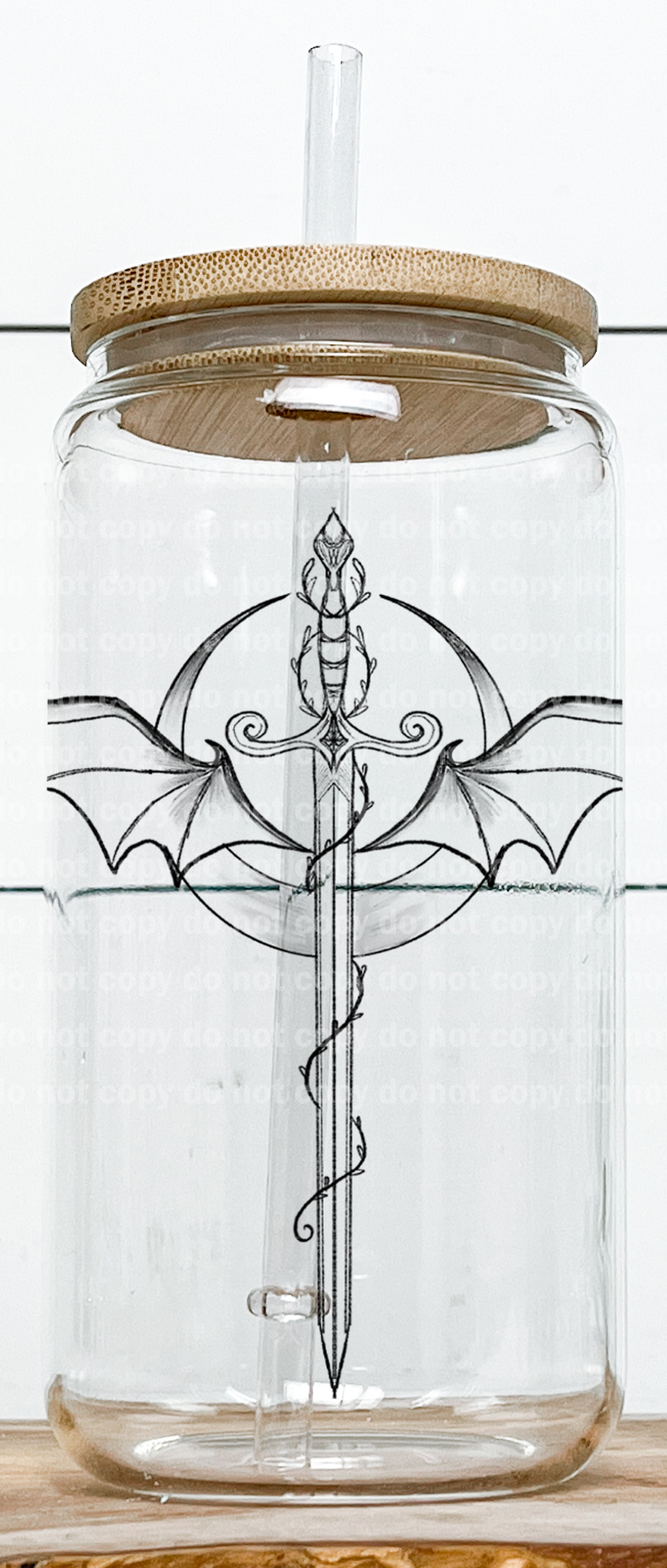 Winged Wand Black/White