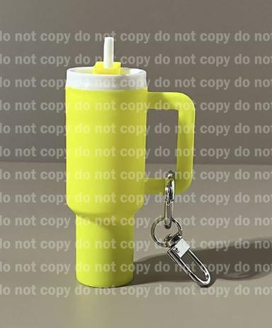 Mini tumbler chapstick holder keychain
