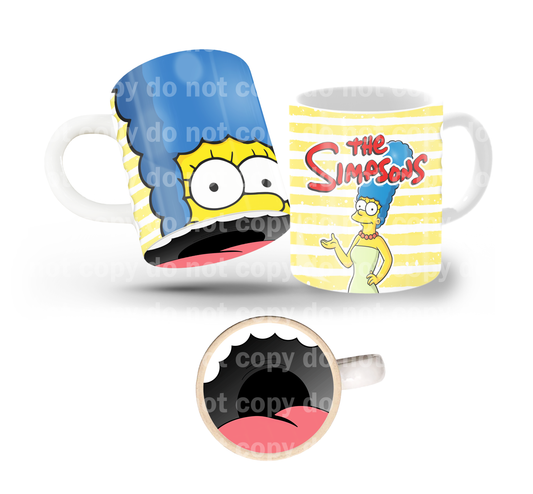 Yellow Family Tilt & Sip Mug Wrap + Bottom Design Set