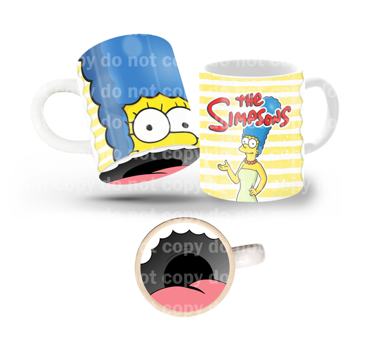 Yellow Mom Tilt & Sip Mug Wrap + Bottom Design Set
