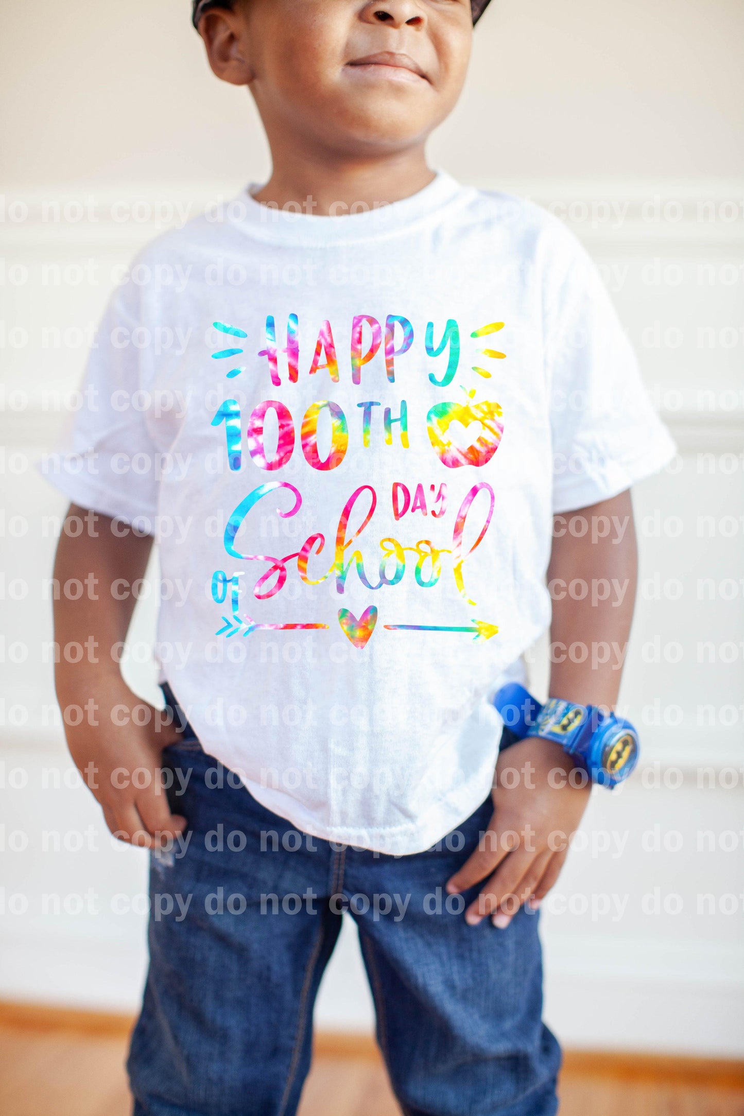 Happy 100th Day of School Tie Dye Sublimation print