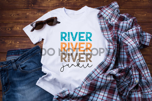 River Junkie Word Stack Sublimation print