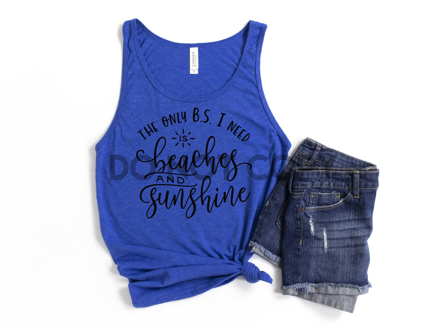 The only BS I need is Beaches and Sunshine one color Screen Print plastisol transfer