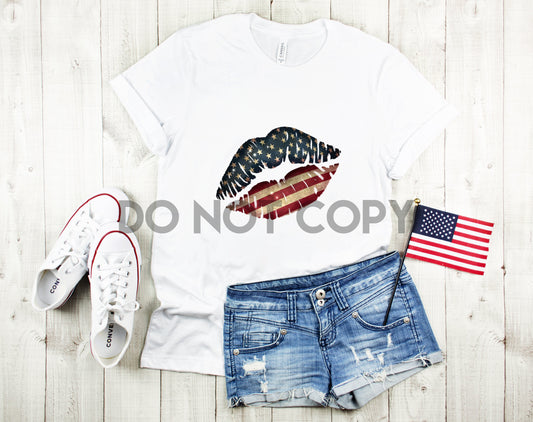 4th Of July American Flag Stars and Strips Lips Dream Print or Sublimation Print