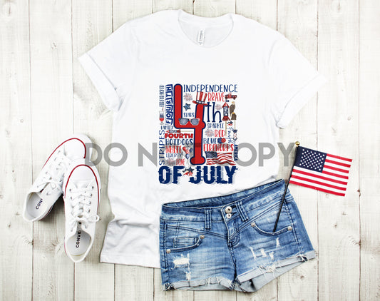 4th of July Word Art Dream Print or Sublimation Print