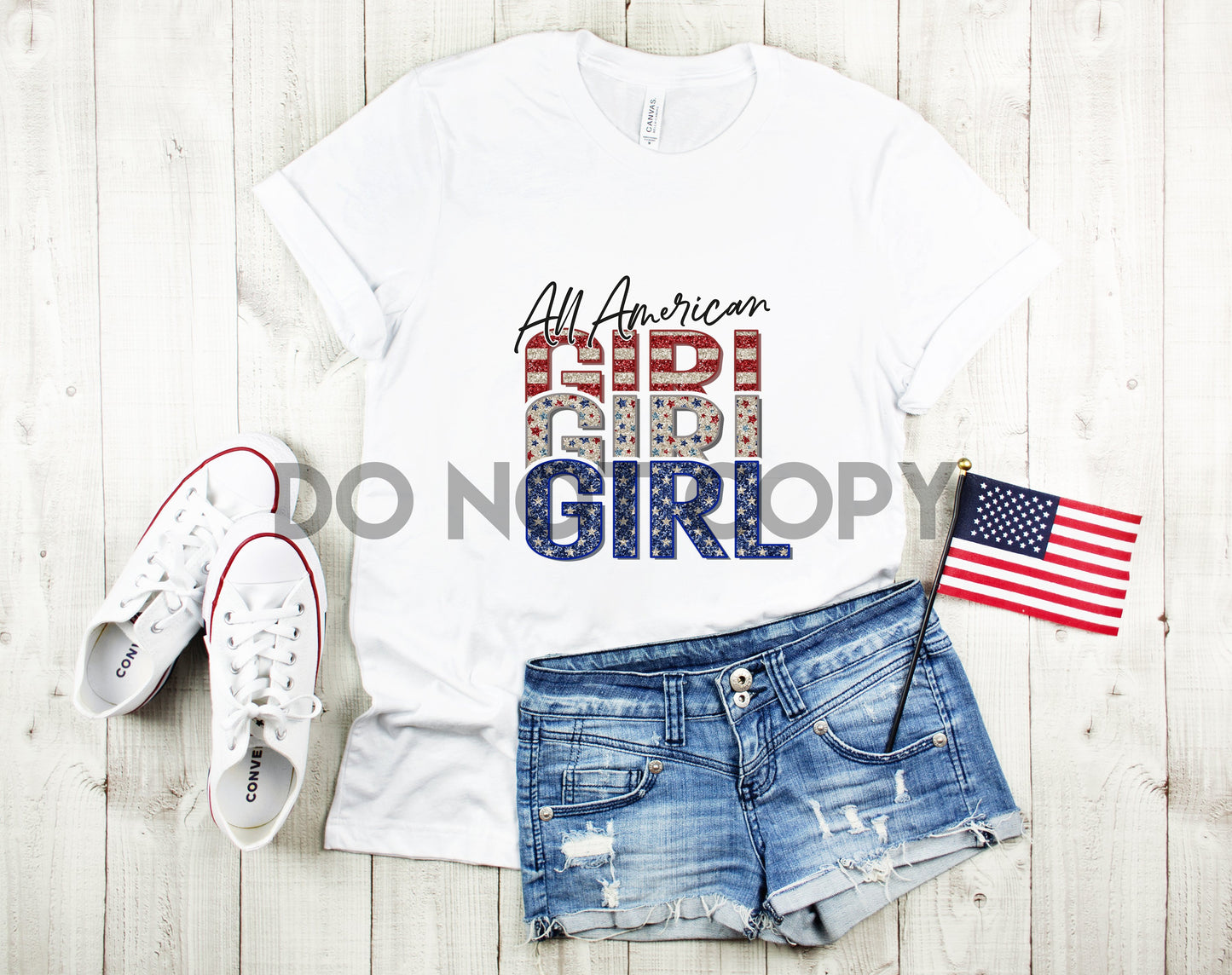 All American Girl Word Stack Dream Print or Sublimation Print