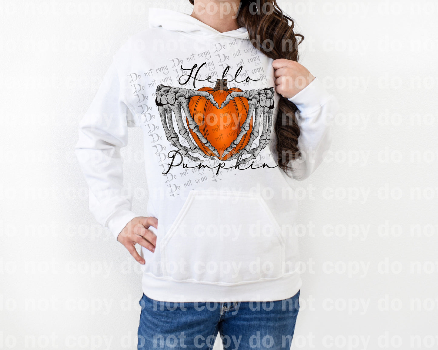 Hello Pumpkin Hand Skeleton Dream Print or Sublimation Print