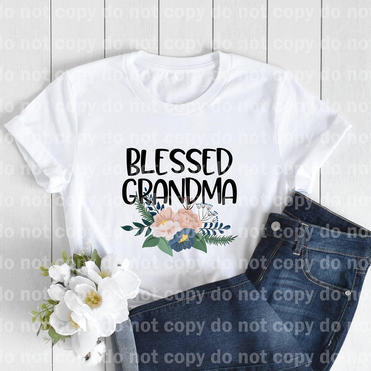 Blessed Grandma Floral Sublimation Print