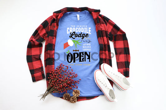 Seasick Crocodile Lodge and Bad Banana Lounge Open Stink Stank Stunk Dream print transfer
