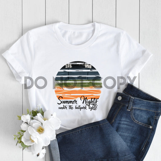 Summer Nights Under The Ballpark Lights Sublimation Print