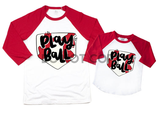 Baseball Play Ball Doodle Design Sublimation Print