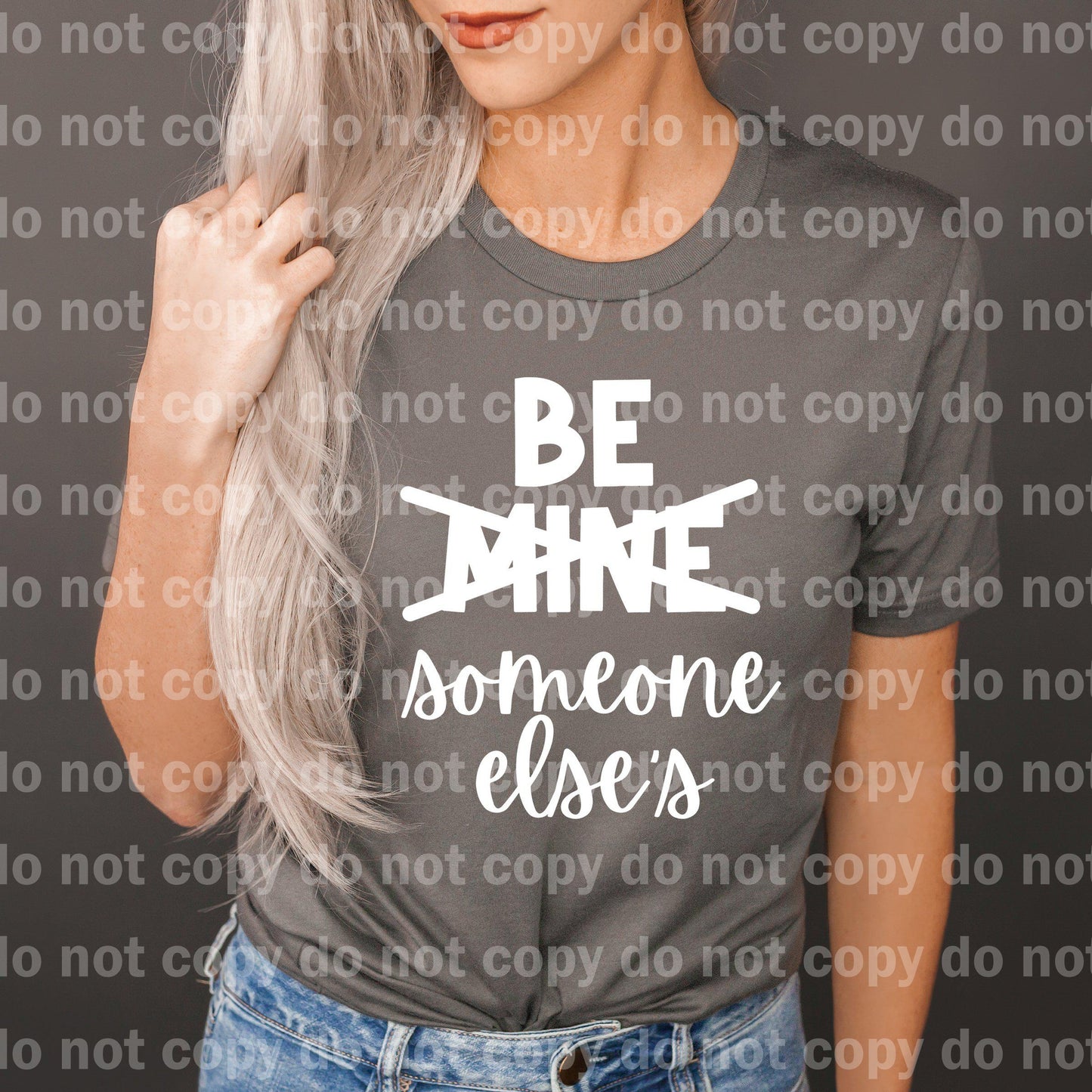 Be Someone Else's BLACK INK and WHITE INK one color Screen print transfer