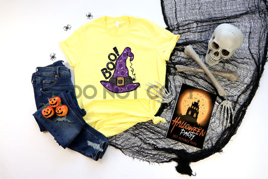 Boo Halloween Witches Hat Purple Dream Print or Sublimation Print
