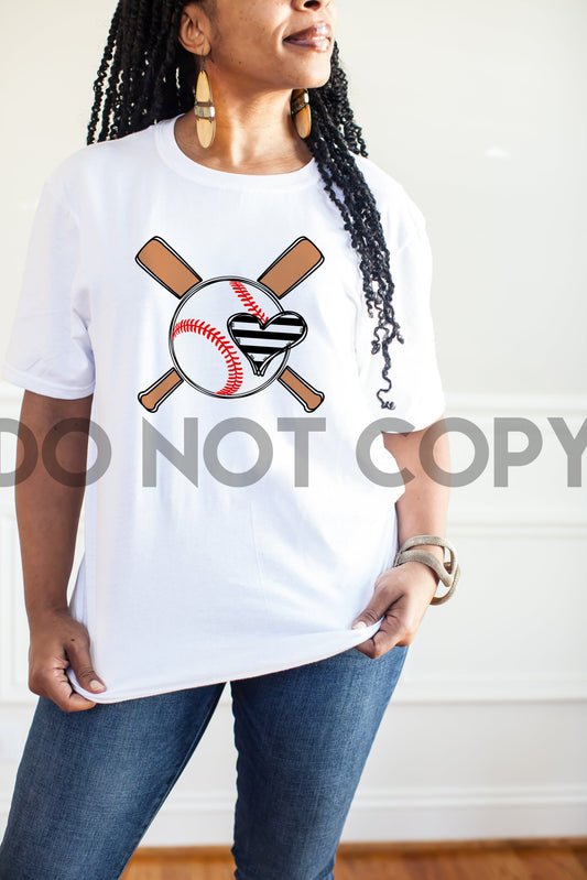 Baseball With Brown Bats Sublimation Print