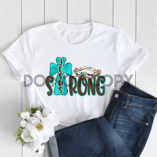 Jesus Strong Cross Sublimation print