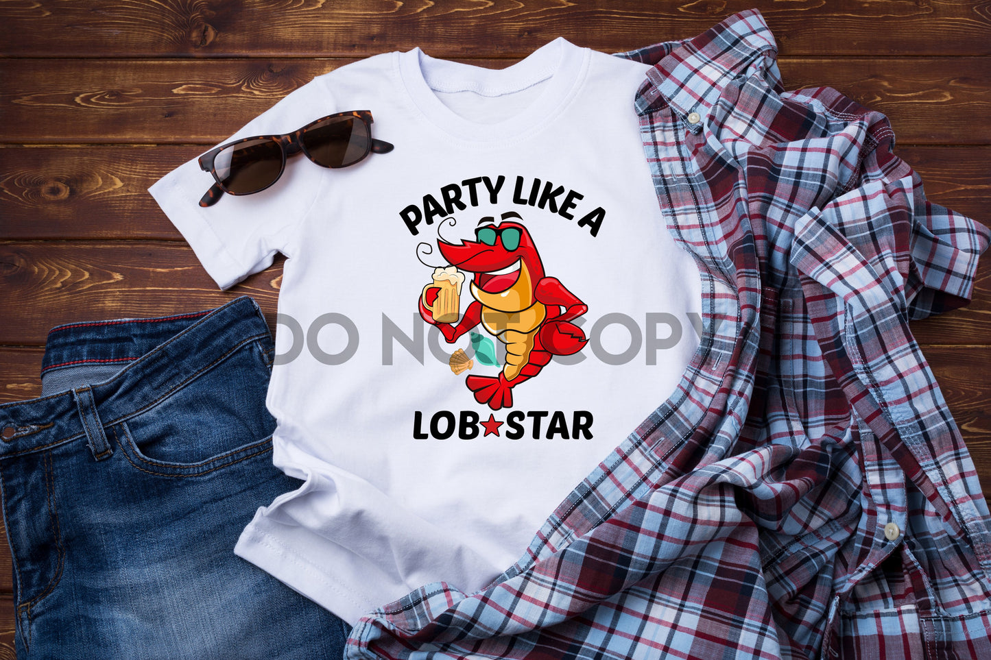 Party Like a LobStar Lobster Sublimation print